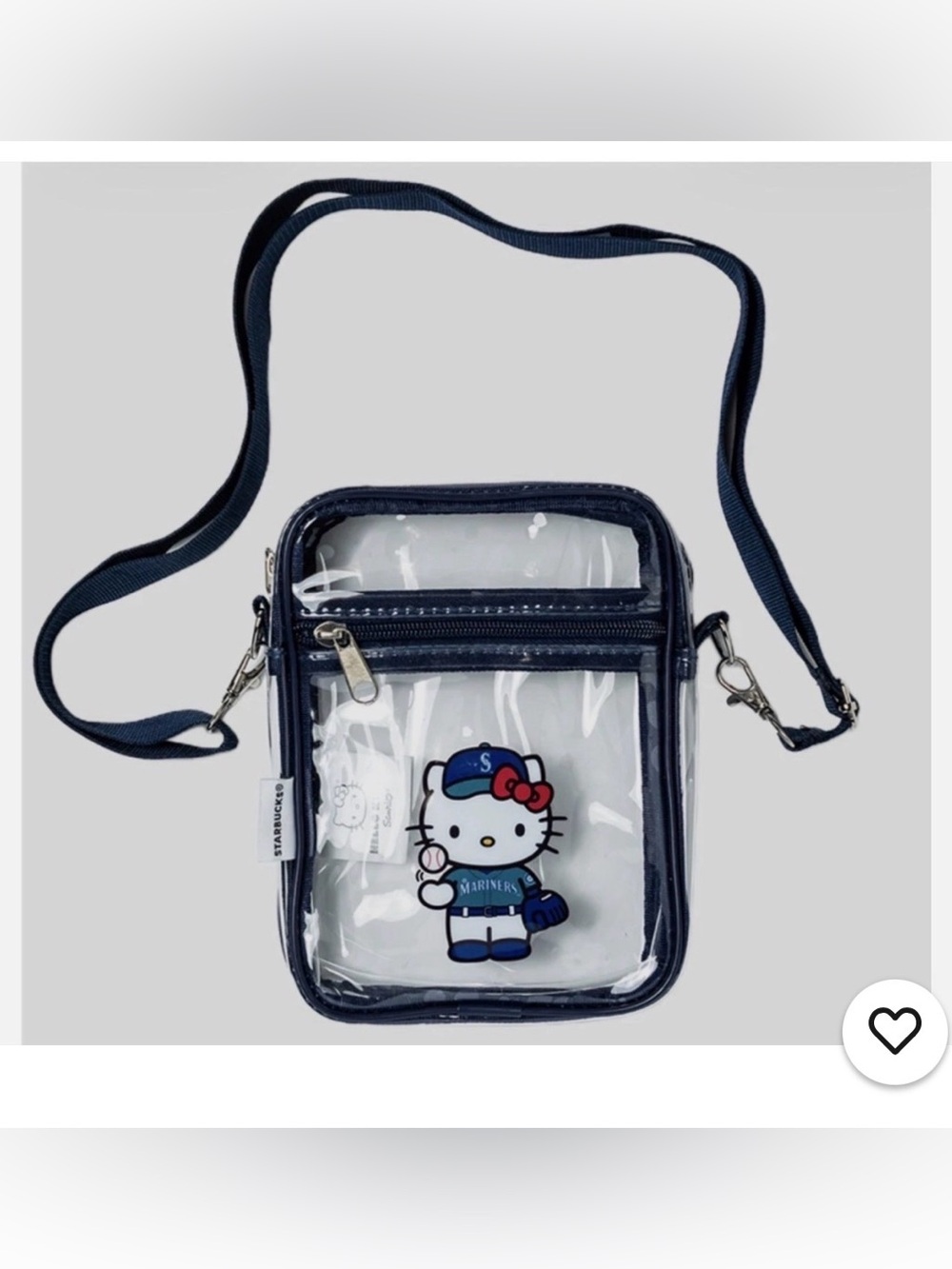Seattle Mariners Hello Kitty Clear Crossbody Bag
